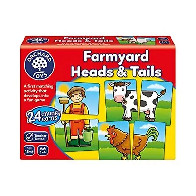 Orchard Toys Farmyard Heads And Tails Game Memory & Matching Pairs Card Game • £7.78