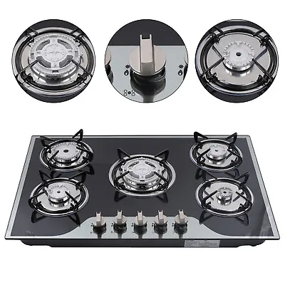 30'' Gas Cooktop Built In Gas Stove W/ 5 Stainless Steel Burners For Kitchen RV • $178