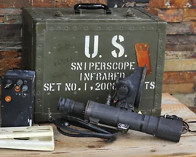 Vintage US Army 1951 Infrared Sniper Scope M1 Carbine 20000 Volt Korean War • $1895.95