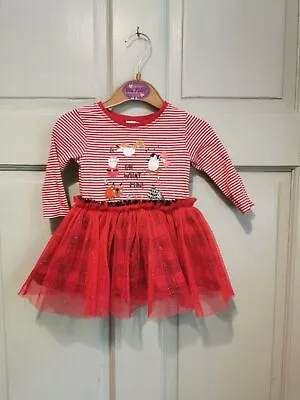 Next Baby Girl Red  Christmas Tulle Tutu Dress 3-6 Months • £7