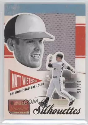 2013 Panini America's Pastime Silhouettes Materials Gold /15 Matt Wieters #S-MW • $11.74