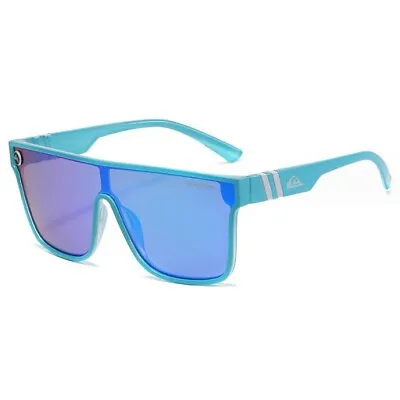 Quiksilver Sunglasses Electric Blue Frame Blue-Purple Mirror Single Lens NEW • £24.09