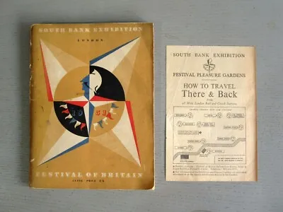 Festival Of Britain 1951 South Bank Exhibition Guide With Travel Directions • £10