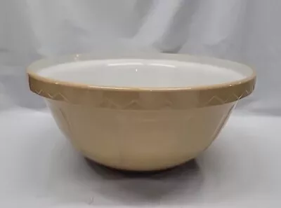 Vintage Mason Cash & Co LTD Large 12  Mixing Bowl #9 Tan White Made England 5952 • $72.25