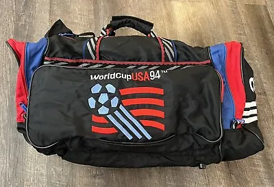 Vtg! Adidas World Cup USA 94 Soccer Red White Blue Athletic Duffle Bag W/ Straps • $80