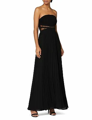 TRUTH & FABLE Evening Maxi Dress Womens Size 6 2XS BLACK Long Gown Prom • £29.95