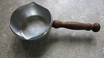 Vintage Small (3/4 Cup) Aluminum Pot W Wooden Handle • $5.99