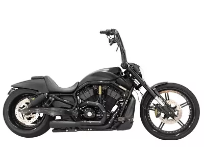 Trask Black TM-5400BK Assault 2-into-1 Exhaust System Harley V-Rod 07-17 • $1149.95