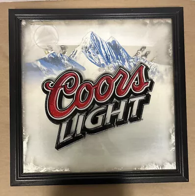 Vintage Coors Light Framed Mirror Bar Beer Advertising Sign • $99