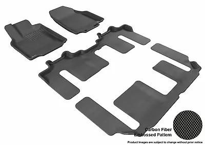 Fits 2007-2015 Mazda Cx-9 Row 1 2 3 Carbon Pattern Black Customize Floor Mat • $232.99