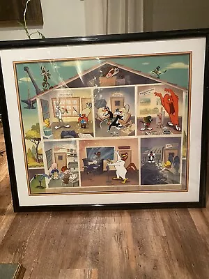 Limited Edition Hand Painted Cel  Looney Bin  Art By Virgil Ross Warner Brothers • $500