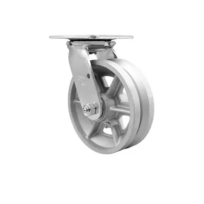 $54.10 • Buy 6 Inch V Groove Semi Steel Wheel Swivel Caster With Ball Bearing Service Caster