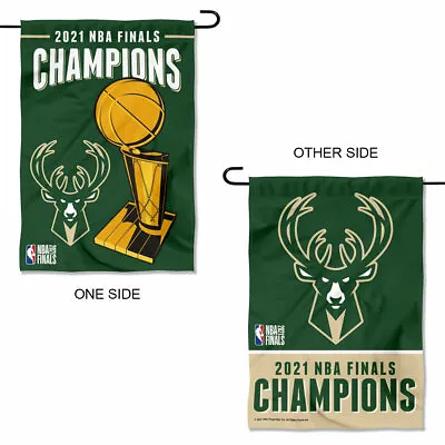 Milwaukee Bucks 2021 NBA Champions Garden Banner Flag • $8.95