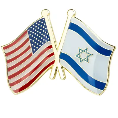 U.S. American Flag And Israeli Flag Of Israel Lapel Pin FREE USA SHIPPING SHIPS • $9.99