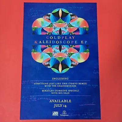 COLDPLAY Promo Poster - 2017 KALEIDOSCOPE EP Release - 11x17 - NEW • $30.57