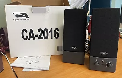 Factory Sealed Cyber Acoustics CA-2016  Computer Speakers Black • $7