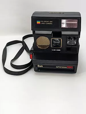 Vintage Polaroid Sun 660 Autofocus Instant Camera With Strap UNTESTED • $39.97