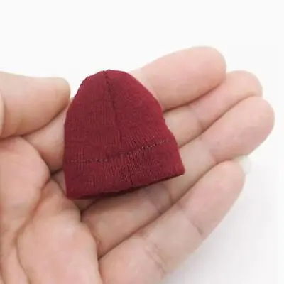 1/6 Scale Red Knitting Warm Hat Winter Caps Casual Miniature Solid Color For 12  • £7.12