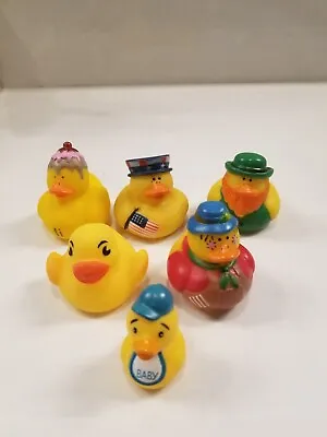 Lot Of 6 Rubber Ducks Dashboard Duckies D14 • $7.99