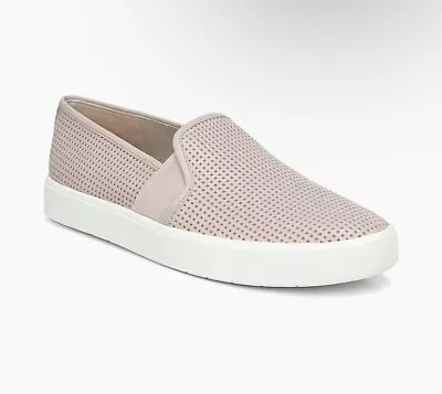 Vince Womens 6  Shoes Perforated Slip On Loafers Sneakers Light Pink Leather • $29.99