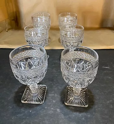 Set Of 6 Vintage Imperial Clear Goblets / Wine Glasses/ Cape Cod/ Hoffman House • $48