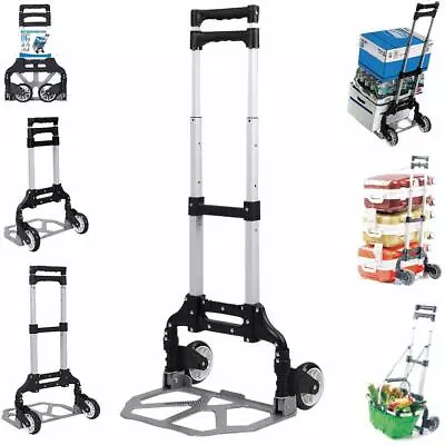 Luggage Aluminum Folding Cart Portable Hand Trunk Travel Shopping Trolley 170 Lb • $29.99