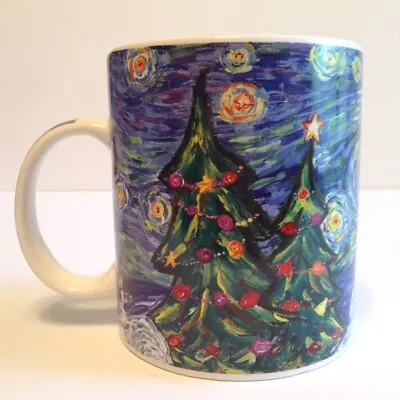 $25 • Buy Starbucks Barista Christmas Van Gogh Starry Night Mug 16 Oz 2001 NEW W/o Tags