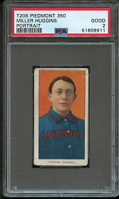 1909 T206 Piedmont 350 Miller Huggins Portrait PSA 2 • $175
