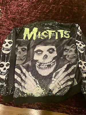 Misfits Chalk Line Fanimation Satin Jacket • $499