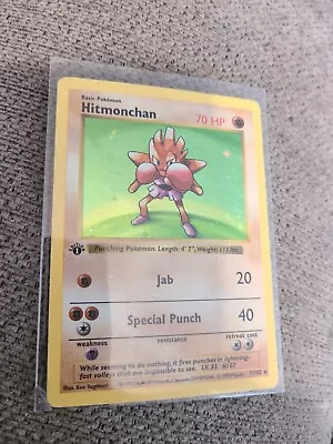 Pokémon TCG Hitmonchan Base Set 7/102 Holo 1st Edition Holo Rare • $150