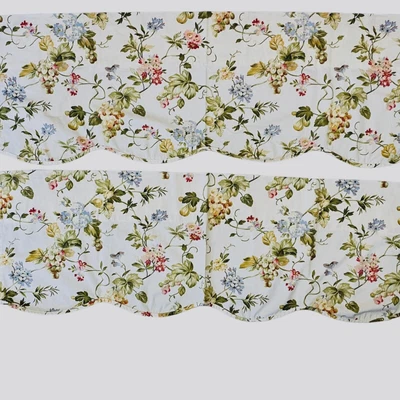 £16.45 • Buy 2 Waverly Home Classics Scalloped Valances 50 X 17  Rod Pocket Window Curtains