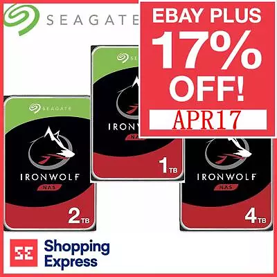 Seagate NAS HDD 4TB 6TB 8TB 10TB 12TB IronWolf Internal Hard Disk Drive • $189