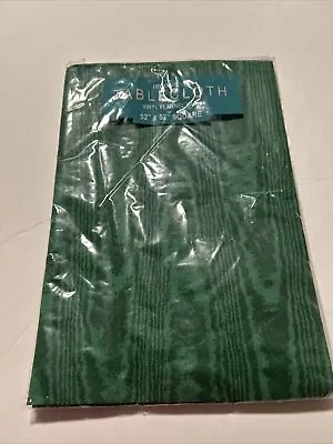 Hometrends Vinyl Flannel Back Tablecloth 52”x52” Square Green New • $8.50