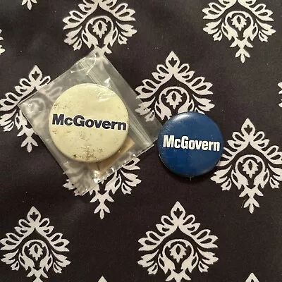 1972 GEORGE MCGOVERN  Campaign Pin Pinback Button Political President Lot Of 2 • $6.99