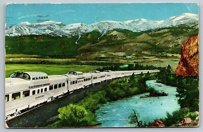 $4.50 • Buy Vintage Railroad Locomotive Postcard - California Zephyr - Denver CO Cancel