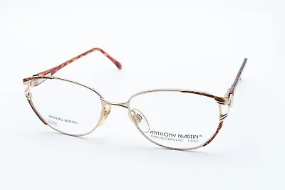 ANTHONY MARTIN ERIN 06 Burnt Amber Tortoise 55-18-135 Eyeglasses Frame Flex A170 • $19.99