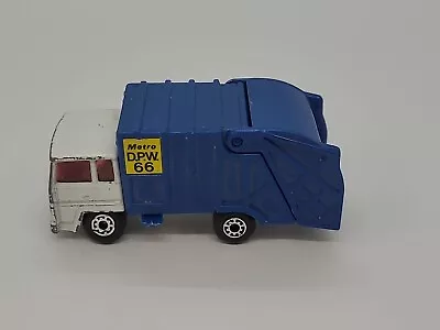 1979 Matchbox SuperFast Refuse Truck No. 36 Blue White Garbage MB 36/5 Metro DPW • $5.99