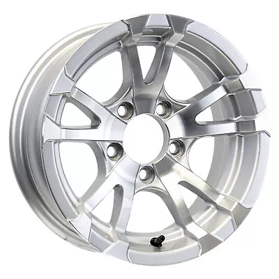 2-Pack Aluminum Trailer Wheels 13X5 13 X 5 5 Lug 4.5 Center Avalanche Silver Rim • $162.97