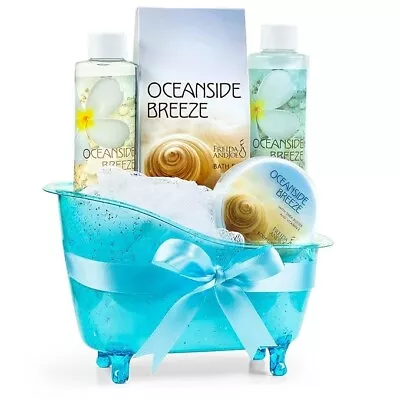 Home Spa Bath Basket - Fresh Aquatic Oceanside Breeze Spa Set For Women - Bath & • $17.99