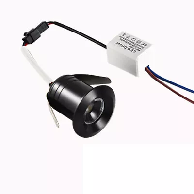 Mini 1W Recessed LED Ceiling Downlight Cabinet Spot Light Lamp 110V-240V Black • $0.36