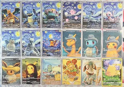 Pokémon 18x CUSTOM Van Gogh Card Set Charizard Pikachu Lugia Mew Starry Night • $39.99