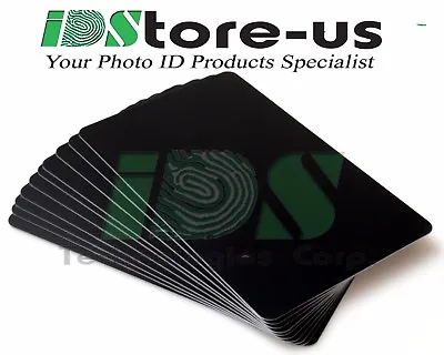 500 Black PVC Cards CR80 30 Mil Graphics Quality Credit Card Size • $107.99