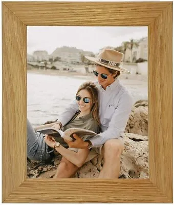 Wide Real Solid Oak Picture Photo Frames Uk -Available In All Sizes. New • £19.19