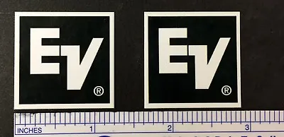 EV Electro-Voice ElectroVoice Speaker Badge Logo Emblem Square Aluminum Pair • $9.95