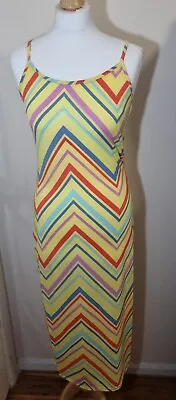 Y2K VILA Striped MIDI Dress • £15