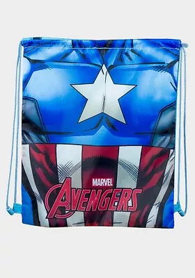 Marvel Avengers Design Kids Drawstring Sports Bag Made From Lightweight Fabric  • £3.99