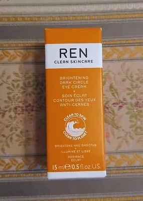 REN Clean Skincare Brightening Dark Circle Eye Cream 0.5 Fl Oz/15 Ml - VEGAN NIB • $10.90