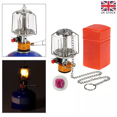 Outdoor Camping Gas Lantern Lamp Tent Light Propan Butane Piezo Ignition Light • £15.08