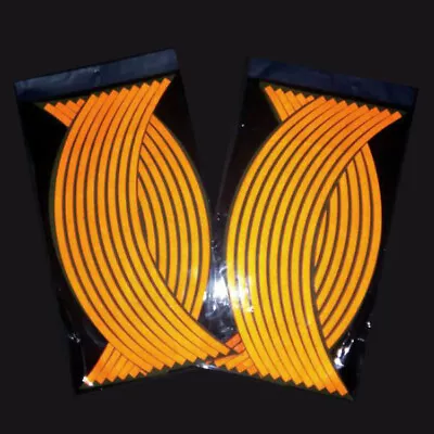 32PCS Motorcycle Bike Rim Tape Reflective Wheel Sticker Decal Strips Kit 17  18  • $9.88