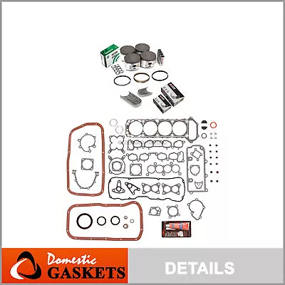 Full Gasket Set Bearings Pistons Fit 89-90 Nissan 240SX 2.4L SOHC KA24E • $159.99